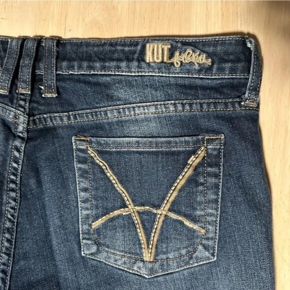 KUT from the Kloth Catherine Boyfriend Denim Jeans Medium Wash Size 12 - Picture 3 of 5